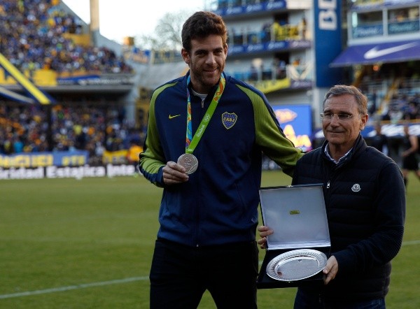 La plaqueta otorgada a Juan Martín Del Potro. (Foto: Getty)