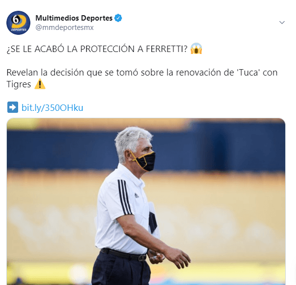 Ricardo Ferretti no seguirá en Tigres UANL.