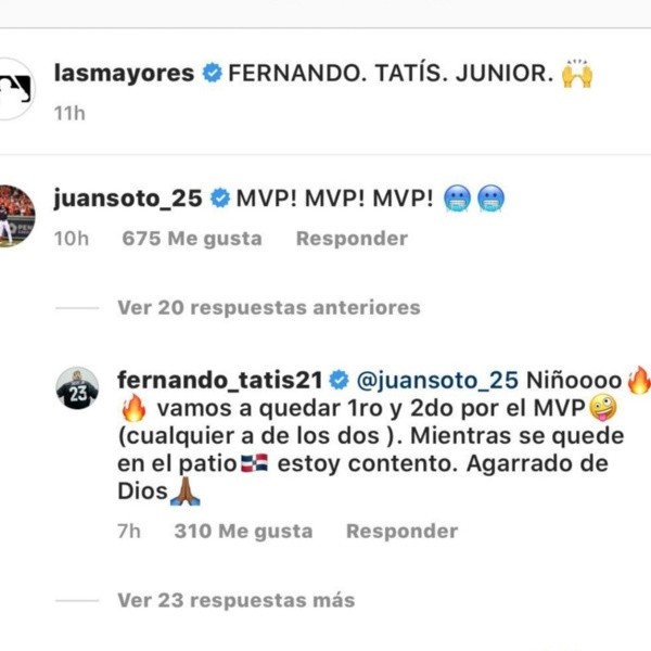 Tatís Jr replied to Soto&#039;s comment with a bold prediction.