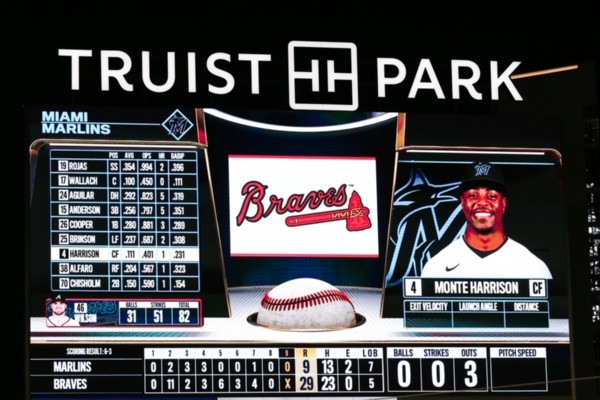 La postal que refleja el histórico marcador de los Atlanta Braves ante Miami Marlins | Foto: Getty Images