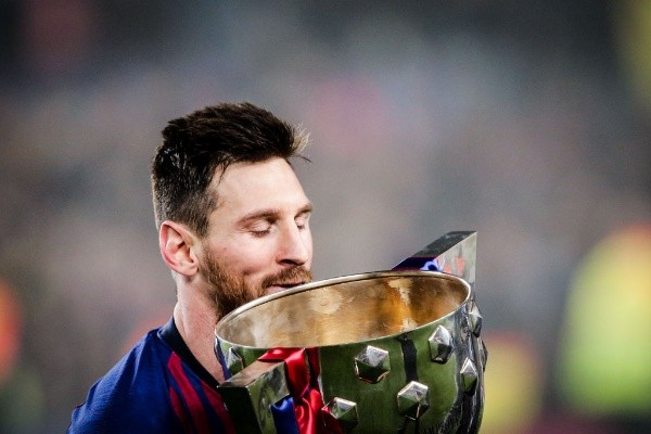 Messi, dueño de 10 trofeos de La Liga. (Getty)