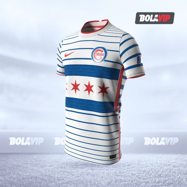 El jersey edición futbol de los Chicago Cubs MLB inspirada en el