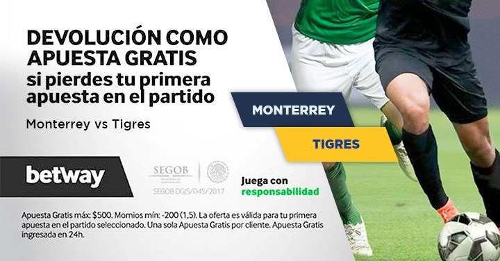 Aprovecha la promoción para este Clásico Regio de la mano de betway, como también los términos y condiciones establecidos.