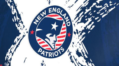 El escudo de fútbol de los New England Patriots.