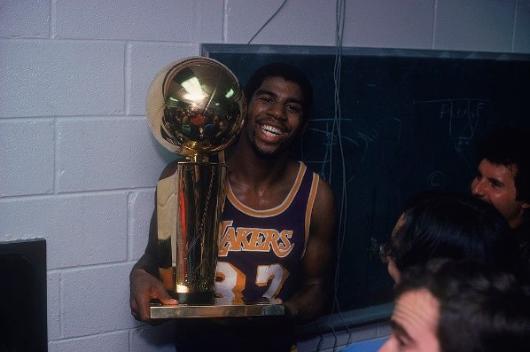5. Earvin ‘Magic’ Johnson: nueve Finales y cinco campeonatos (Getty Images)  