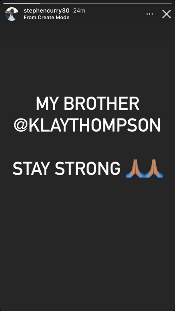 Curry sent his best wishes. (via Stephen Curry)