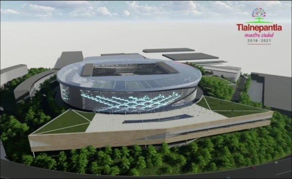 Así luce el estadio en el proyecto Punta Azul. (Captura)
