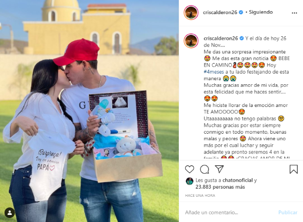 Chicote Calderón va a ser papá