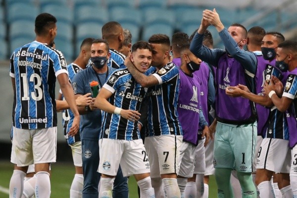 Comemoração de gol do Grêmio. Foto: Getty Images