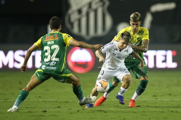 Soteldo em campo pelo Santos na Copa Libertadores. (Foto: Getty Images)