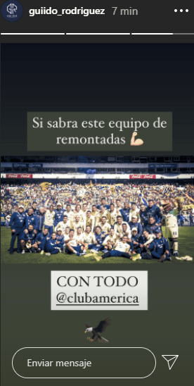 Guido Rodríguez alentó a Club América