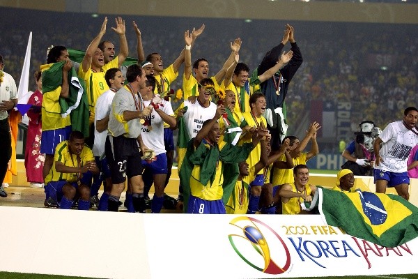 La última gran generación dorada del fútbol brasilero conquistó el Mundial 2002.     Fuente: Getty Images
