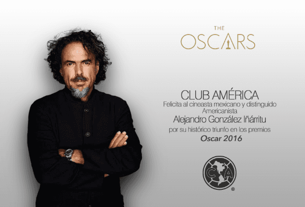 América felicitó a Alejandro González Iñárritu en 2016. (Club América)