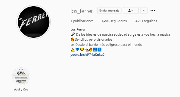 Perfil de Instagram Los Ferrer (captura)
