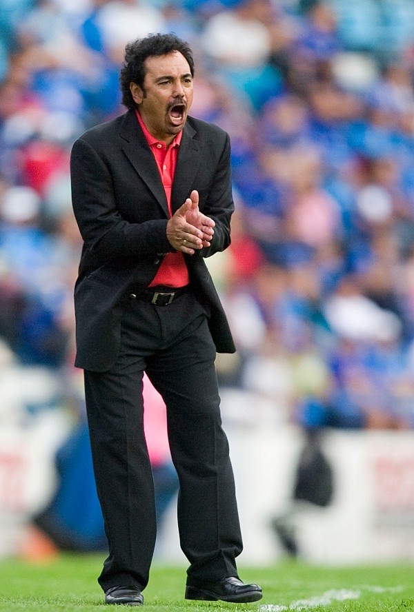 Hugo Sánchez en su última etapa como DT, en 2012 (Getty Images)