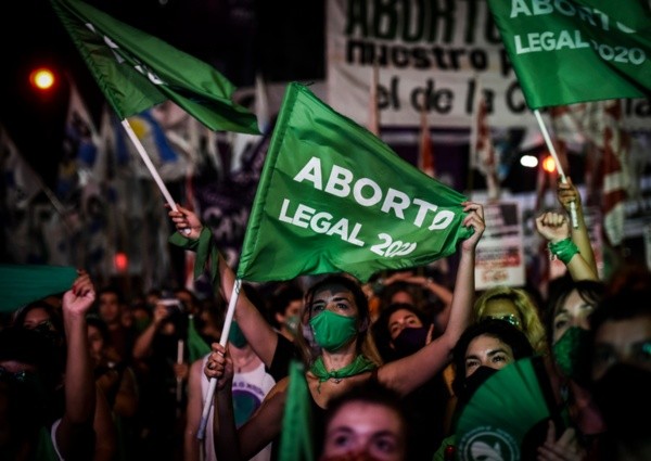 Manifestantes a favor da legalização do aborto - (Getty Images)
