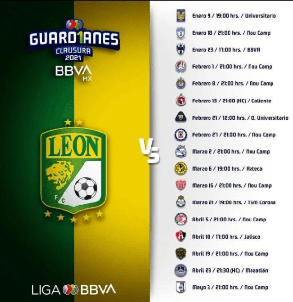 León: altas, bajas, calendario y alineación ideal para el ...