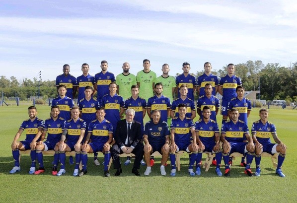 El plantel con el que Boca empezó la temporada 2020/2021 (Foto: Boca Juniors)