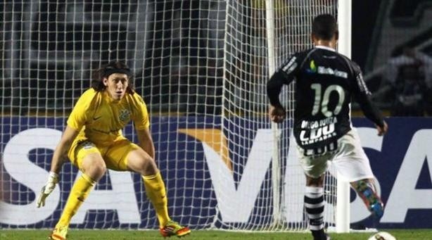 Diego Souza perdeu o gol contra Cássio. Foto: Reprodução/Twitter