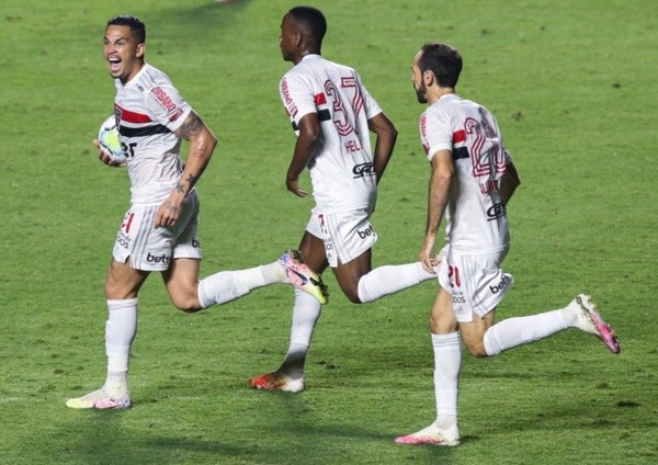 Comemoração de gol do São Paulo. Foto: Getty Images