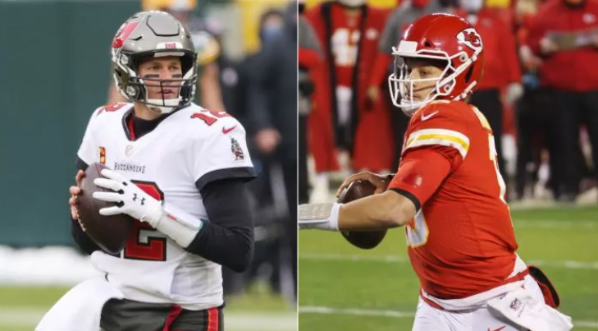 Tom Brady y Patrick Mahomes 