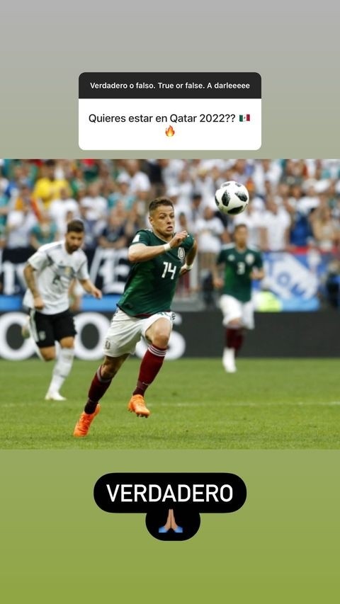 Storie de Insagram de Chicharito Hernández. Foto: @ch14_