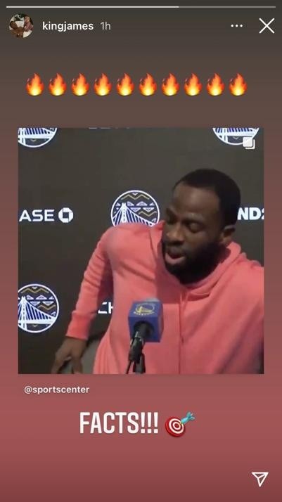 LeBron James y Draymond Green