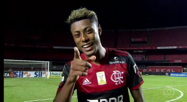 !O Flamengo está em outro patamar mesmo&quot;, provocou Bruno Henrique (Foto: Reprodução/TV Globo)