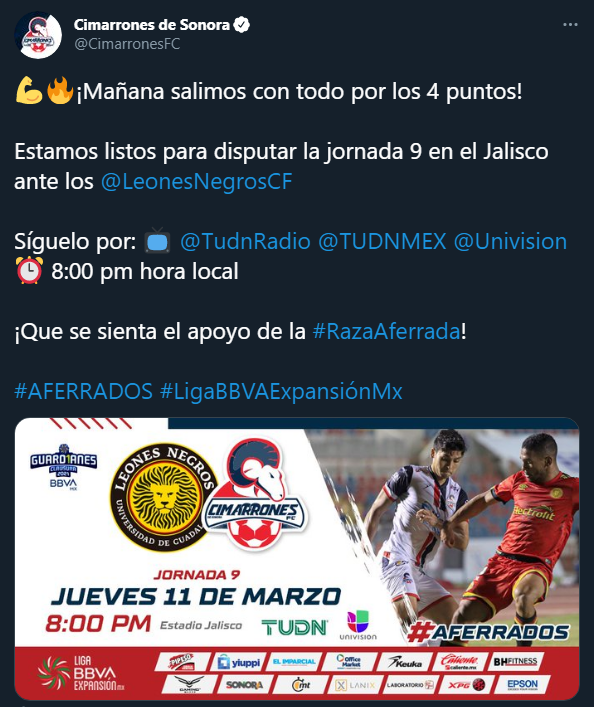 Leones Negros vs. Cimarrones de Sonora EN VIVO ONLINE y EN DIRECTO por la  Liga de Expansión MX: hora, canal de TV y streaming