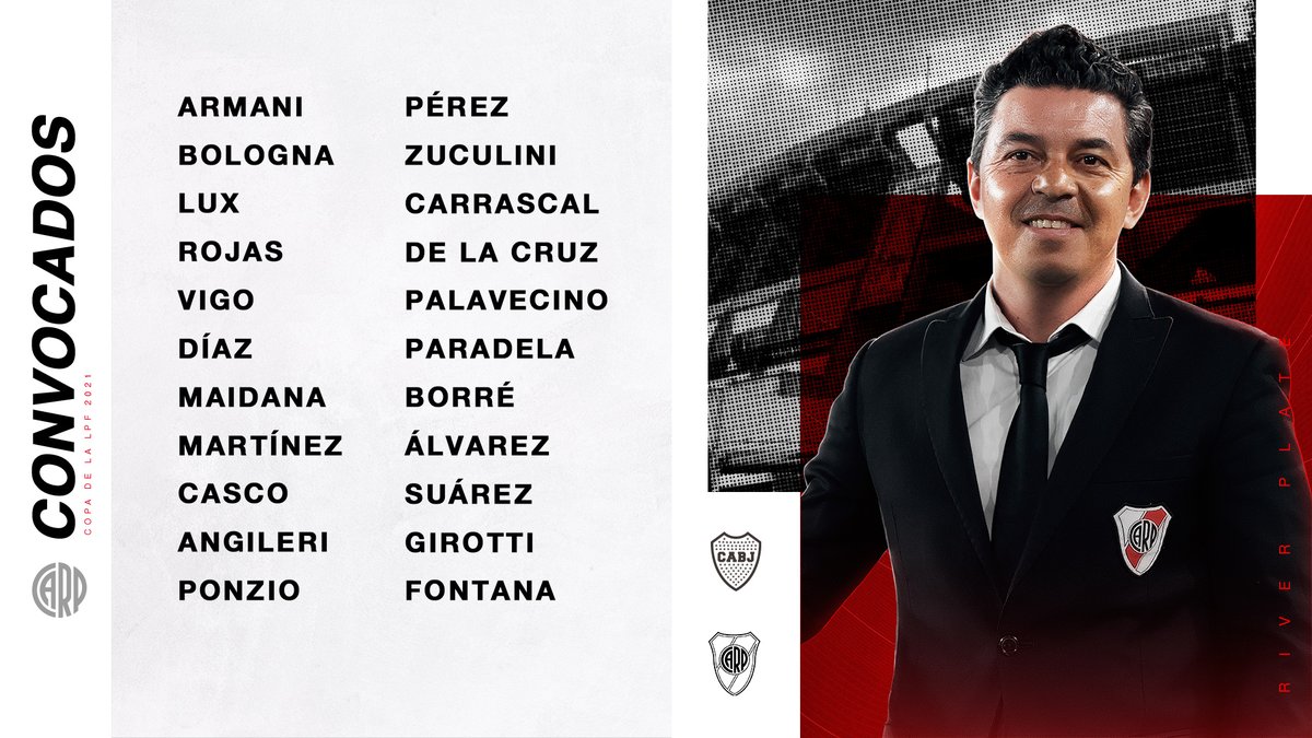 La lista de convocados de River. (Foto: Prensa River)
