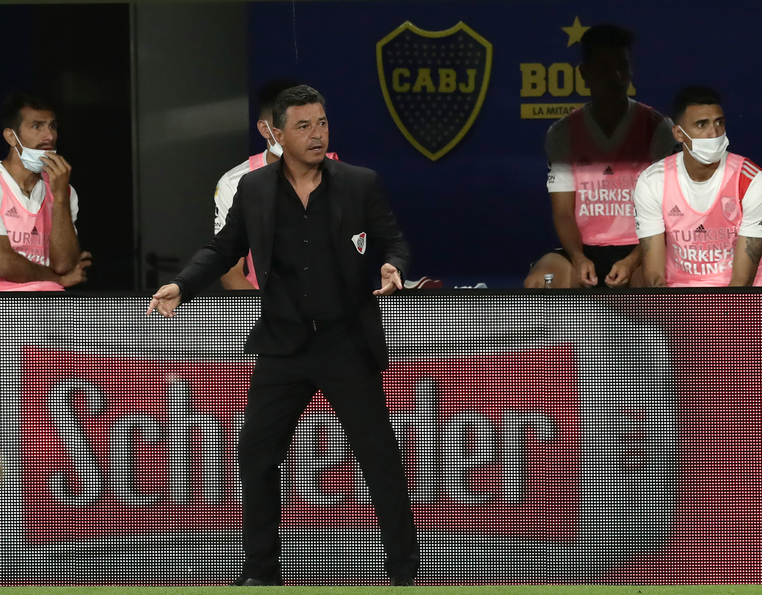 Gallardo, en acción contra Boca (Foto: Getty)