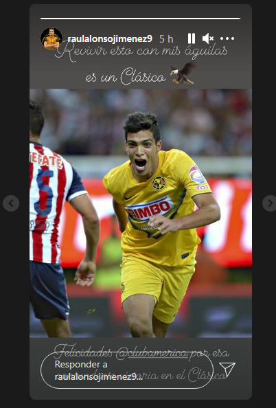 Raúl Jiménez en su cuenta de Instagram.