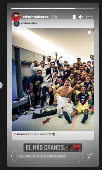 Alvarez festejó la victoria del América.