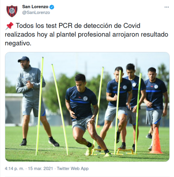 San Lorenzo previo al partido de Copa Libertadores