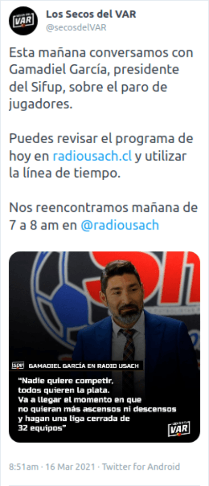 Gamadiel García en Radio Usach