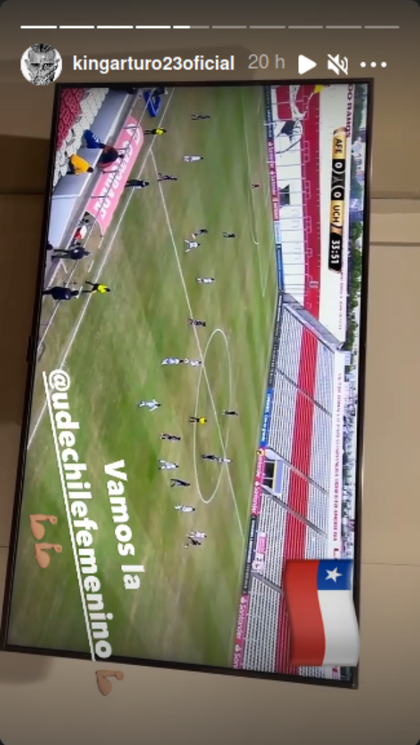 Arturo Vidal en historias de Instagram