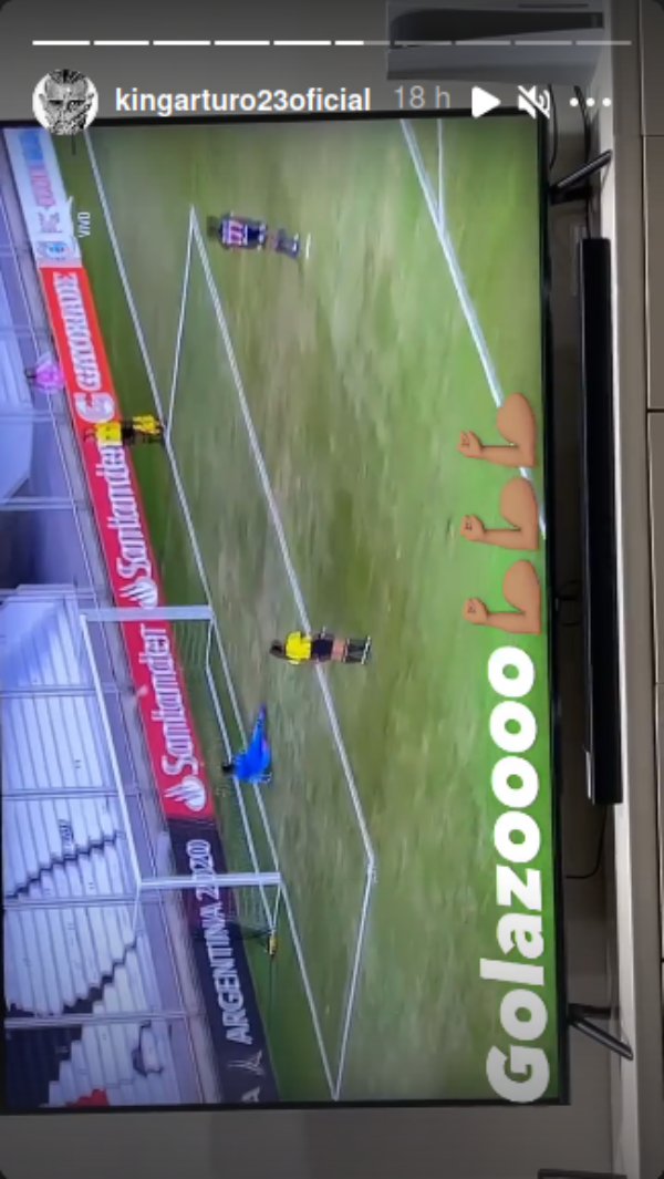 Arturo Vidal en historias de Instagram