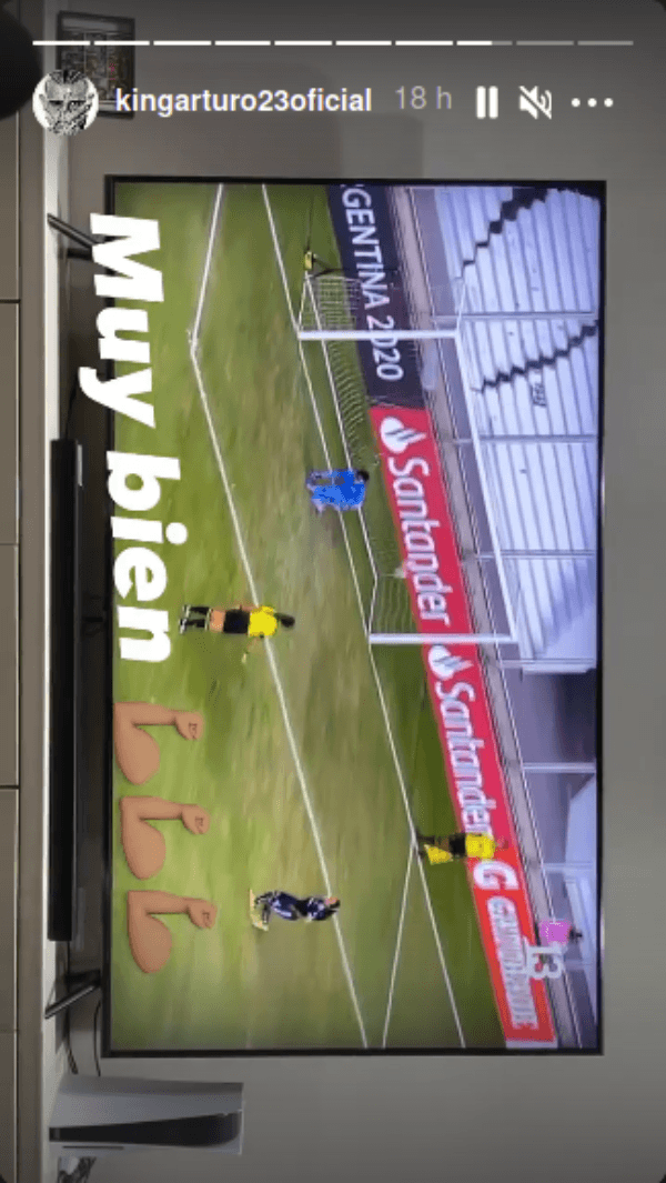 Arturo Vidal en historias de Instagram