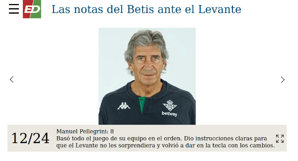 Manuel Pellegrini en Estadio Deportivo