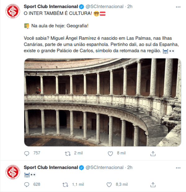 Inter de Porto Alegre en Twitter