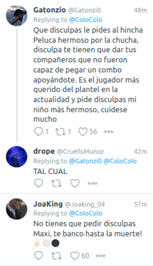 Reacción de la hinchada en Twitter de Colo Colo