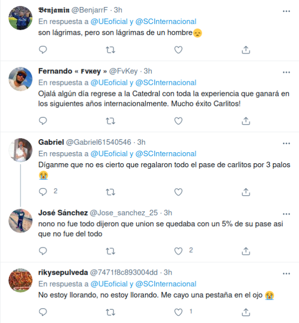 Hinchada de la Unión Española en Twitter