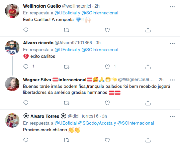 Hinchada de la Unión Española en Twitter