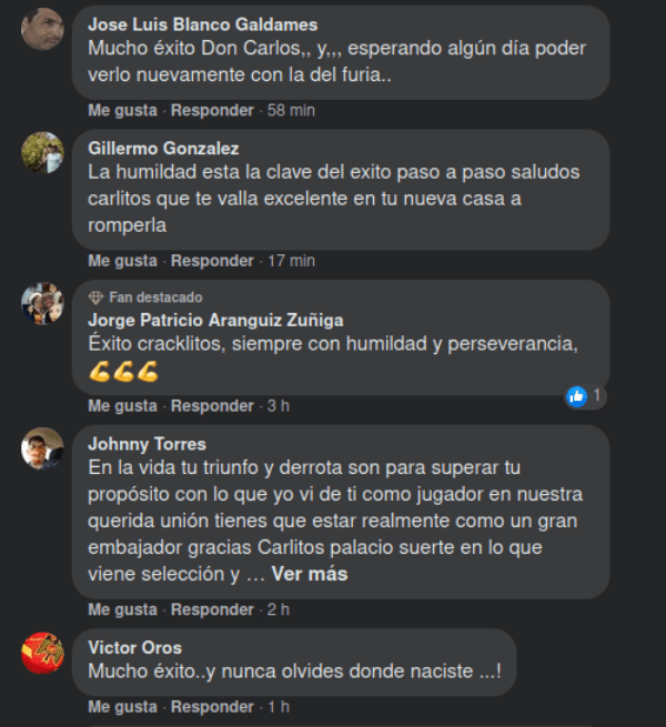 Hinchada de la Unión Española en Facebook