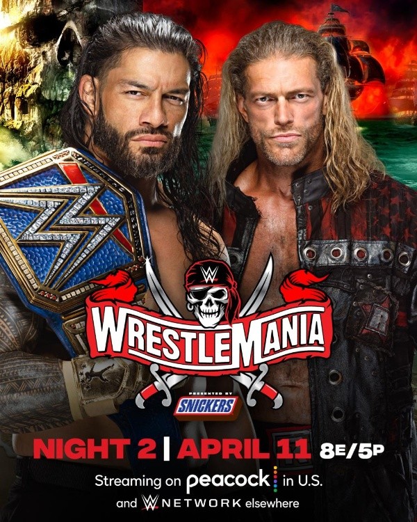 Roman Reigns vs Edge en WrestleMania 37 Roman Reigns vs Edge en WrestleMania 37
