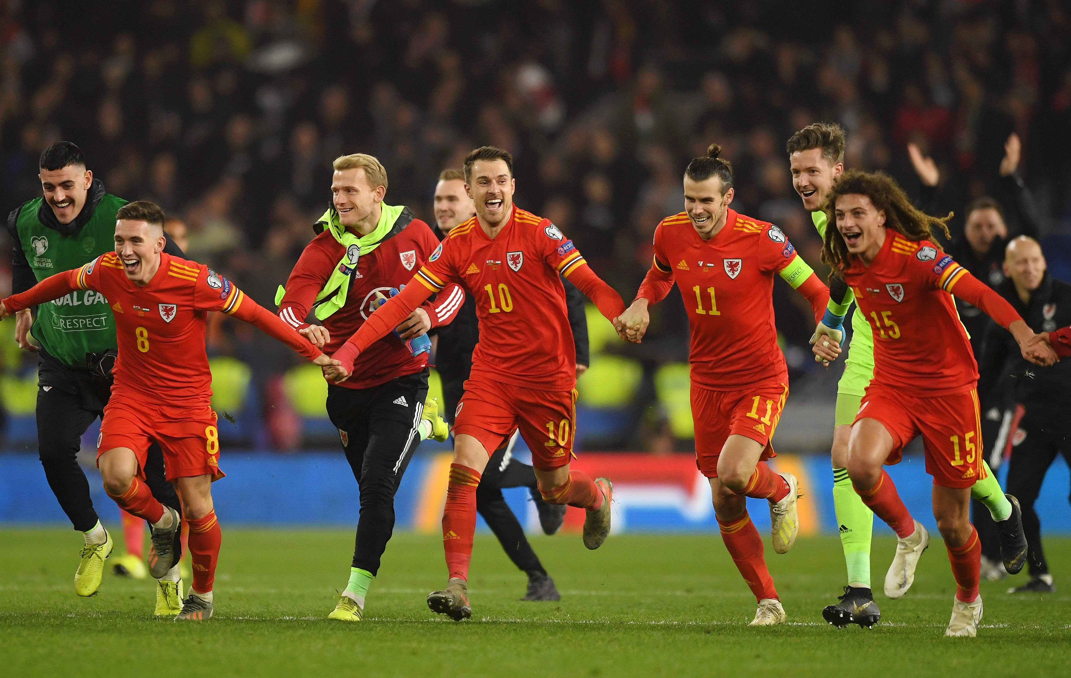 Celebración de la Selección de Gales. Foto: Getty