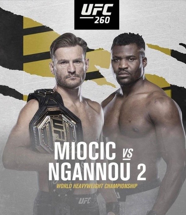 Miocic vs Ngannou 2 en UFC 260