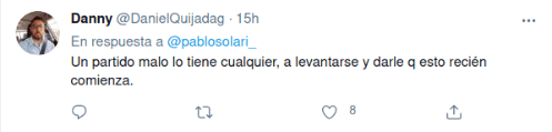 Reacciones a Pablo Solari en Twitter