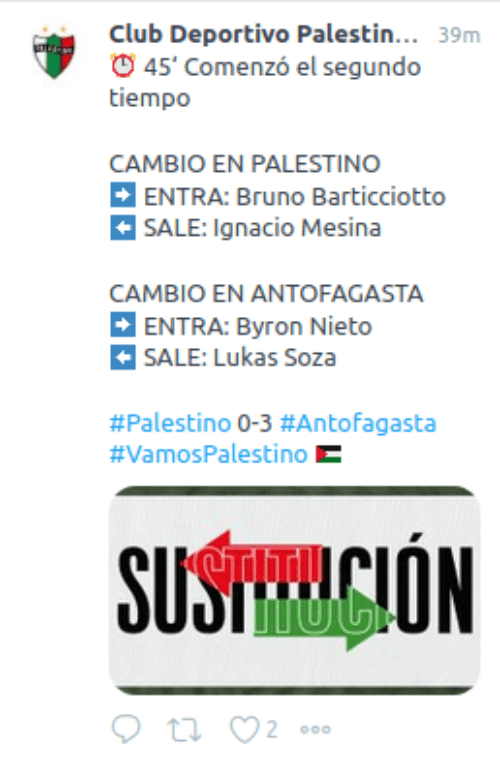 Palestino en Twitter