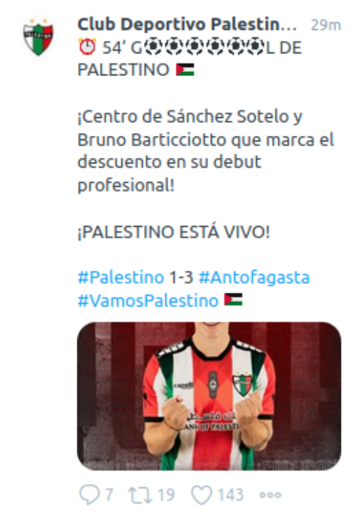 Palestino en Twitter